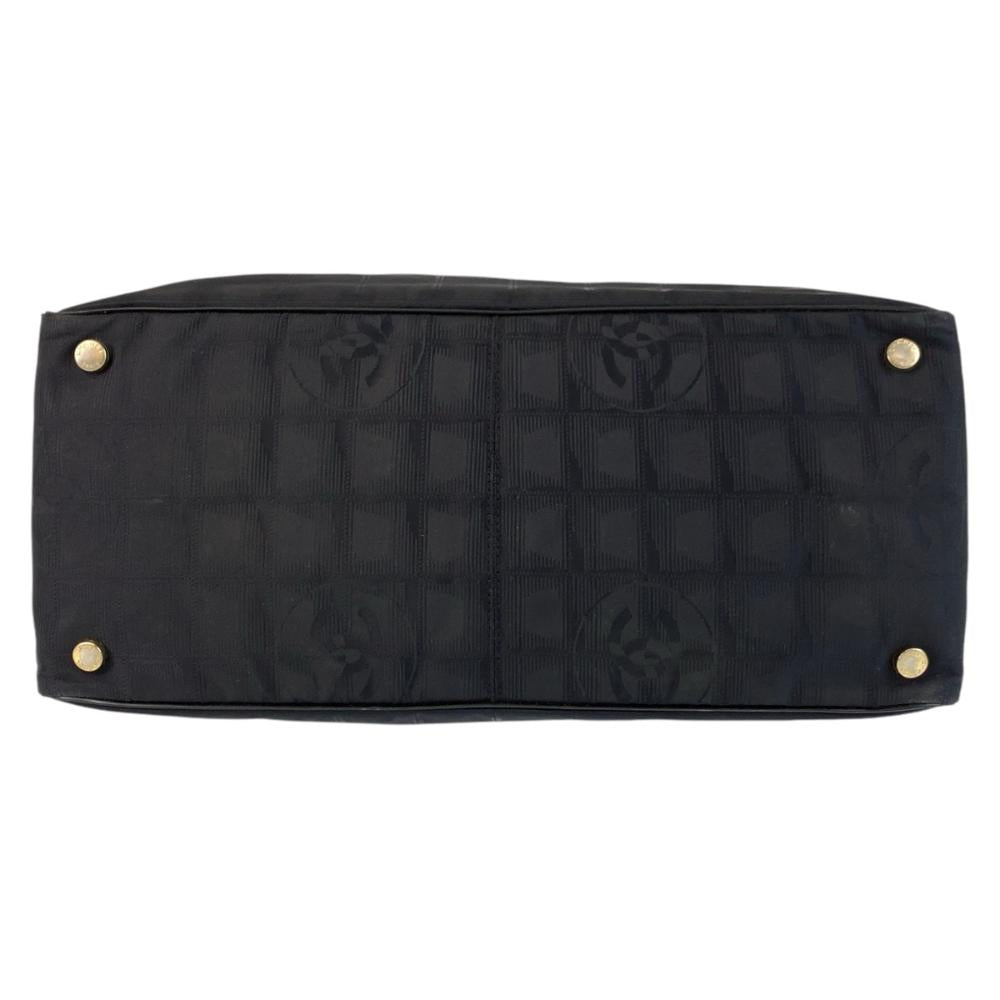 Black Leather Chanel Travel Line