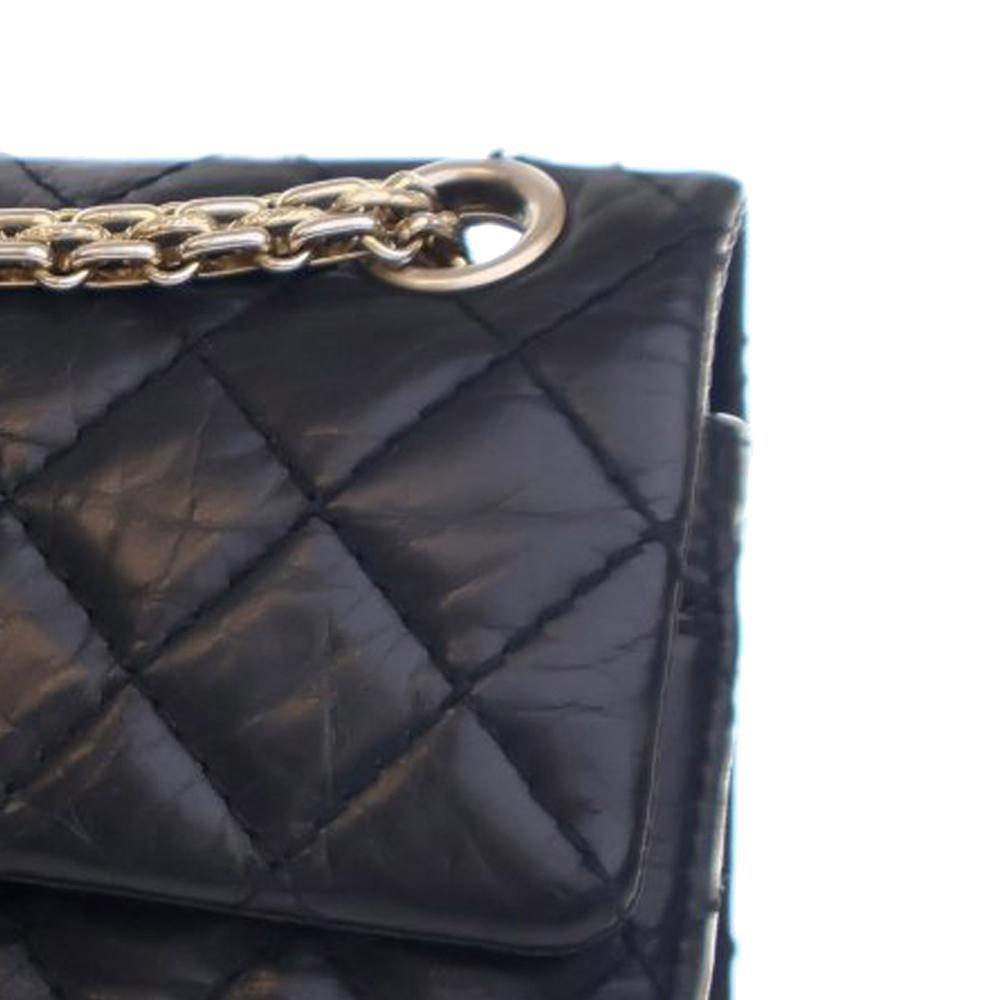 Black Leather Chanel Flap Bag