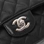 Black Leather Chanel Shoulder Bag