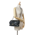 Black Leather Chanel Flap Bag