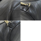 Black Leather Chanel Backpack