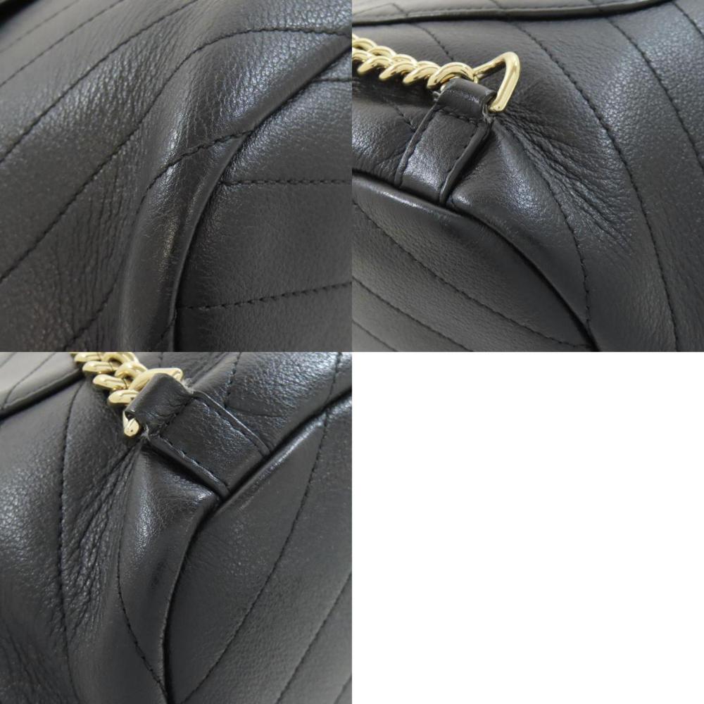 Black Leather Chanel Backpack