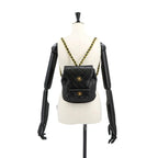 Black Leather Chanel Backpack