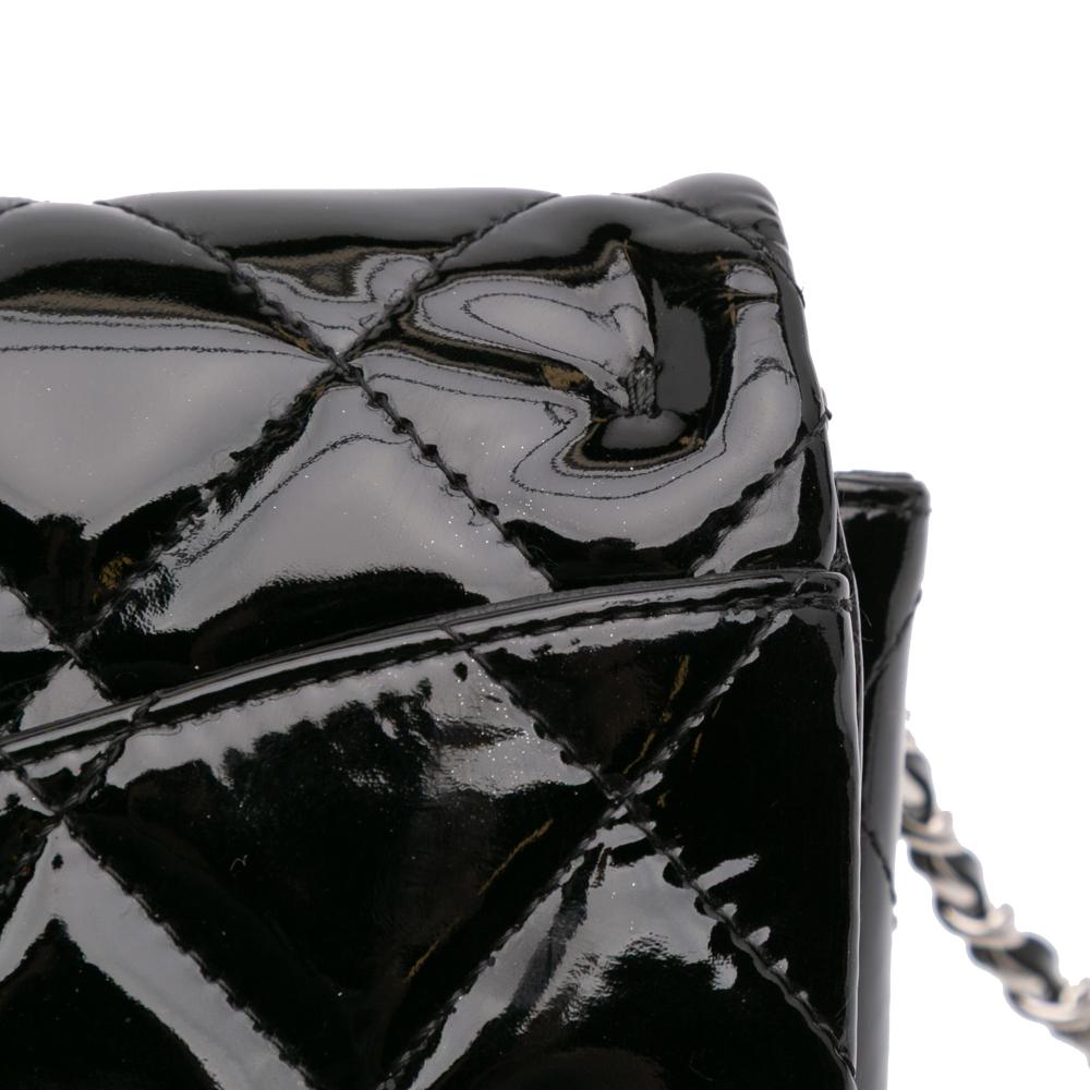 Black Leather Chanel Flap Bag