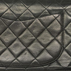Black Leather Chanel Flap Bag