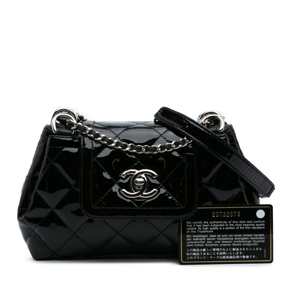 Black Leather Chanel Flap Bag