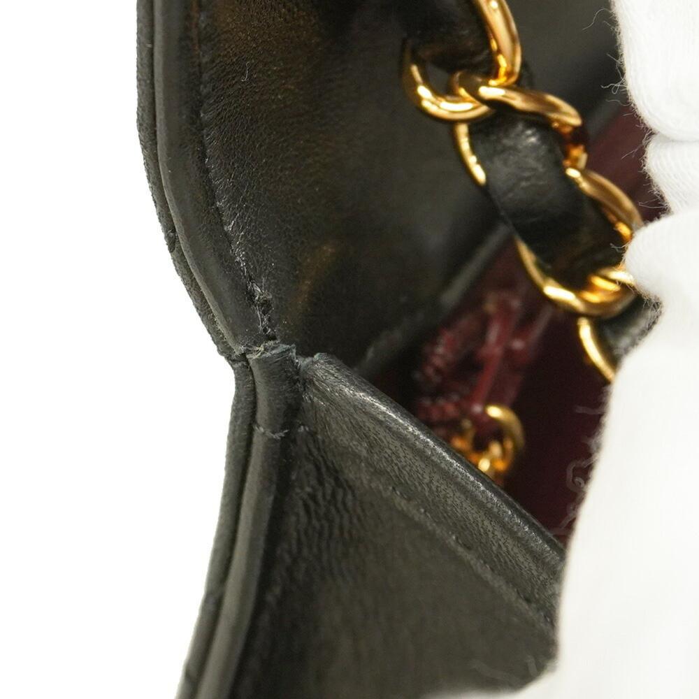 Black Leather Chanel Shoulder Bag