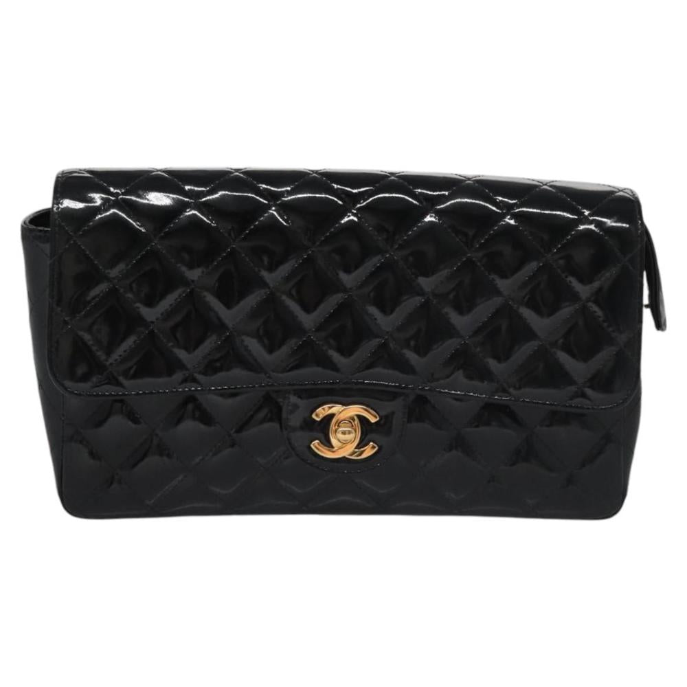 Black Leather Chanel Backpack