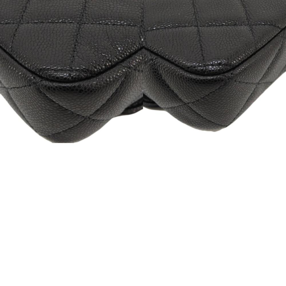 Black Leather Chanel Shoulder Bag