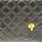 Black Leather Chanel Shoulder Bag