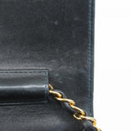 Black Leather Chanel Shoulder Bag