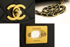 Black Leather Chanel Flap Bag