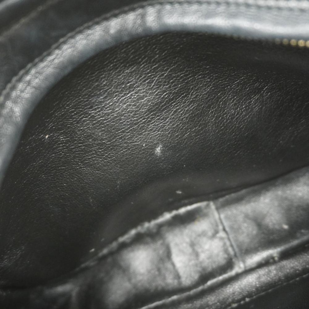 Black Leather Chanel Shoulder Bag