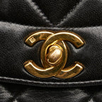 Black Leather Chanel Crossbody Bag