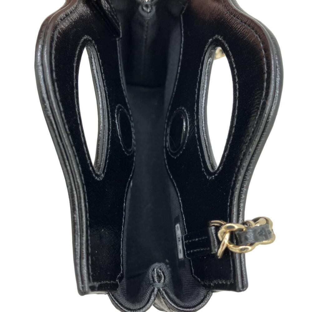 Black Leather Chanel Shoulder Bag