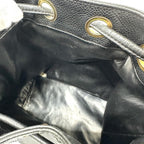 Black Leather Chanel Shoulder Bag