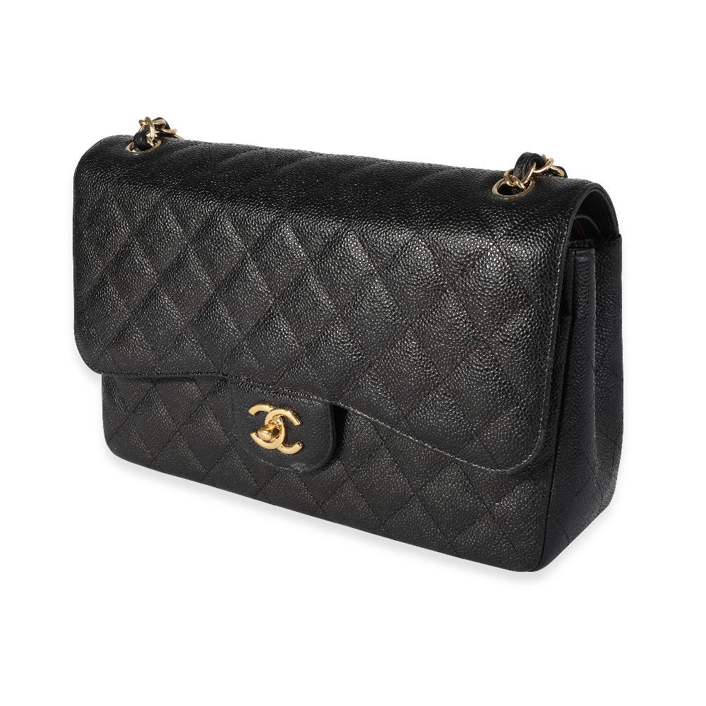 Black Leather Chanel Flap Bag