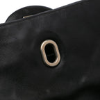 Black Leather Chanel Flap Bag