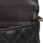 Black Leather Chanel Shoulder Bag