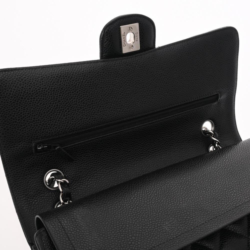 Black Leather Chanel Shoulder Bag