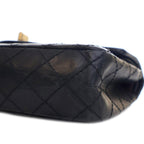 Black Leather Chanel Flap Bag