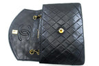 Black Leather Chanel Flap Bag