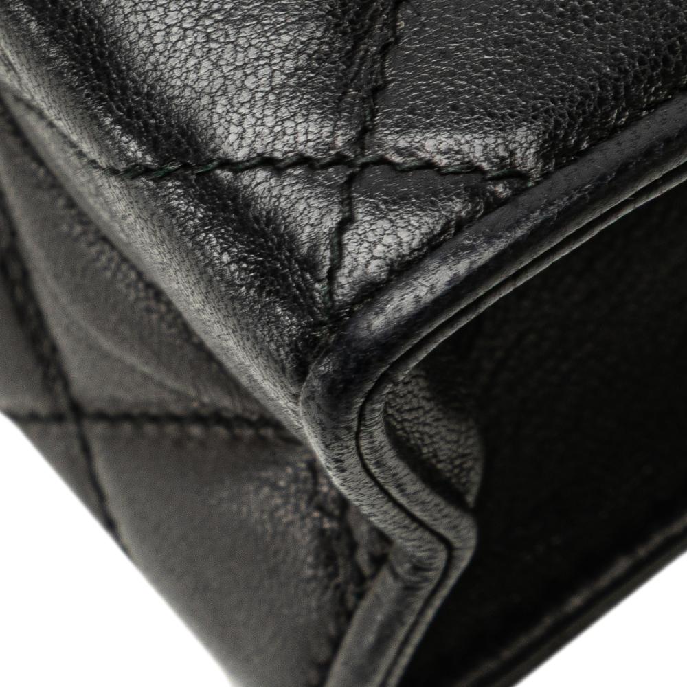 Black Leather Chanel Flap Bag