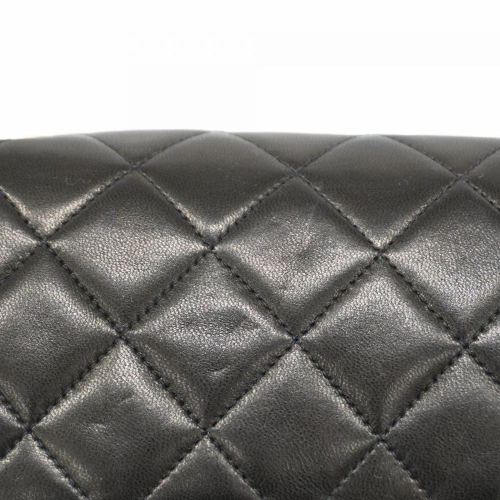Black Leather Chanel Flap Bag