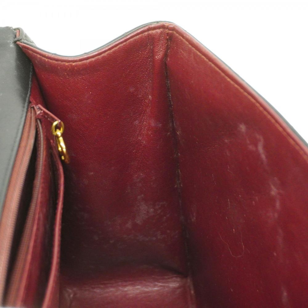 Black Leather Chanel Shoulder Bag