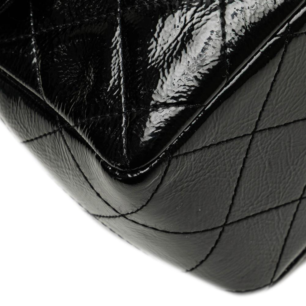 Black Leather Chanel Flap Bag