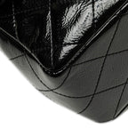 Black Leather Chanel Flap Bag