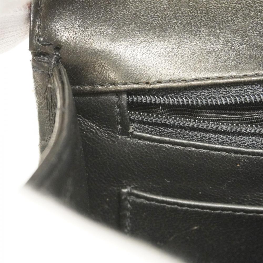 Black Leather Chanel Shoulder Bag
