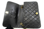 Black Leather Chanel Flap Bag