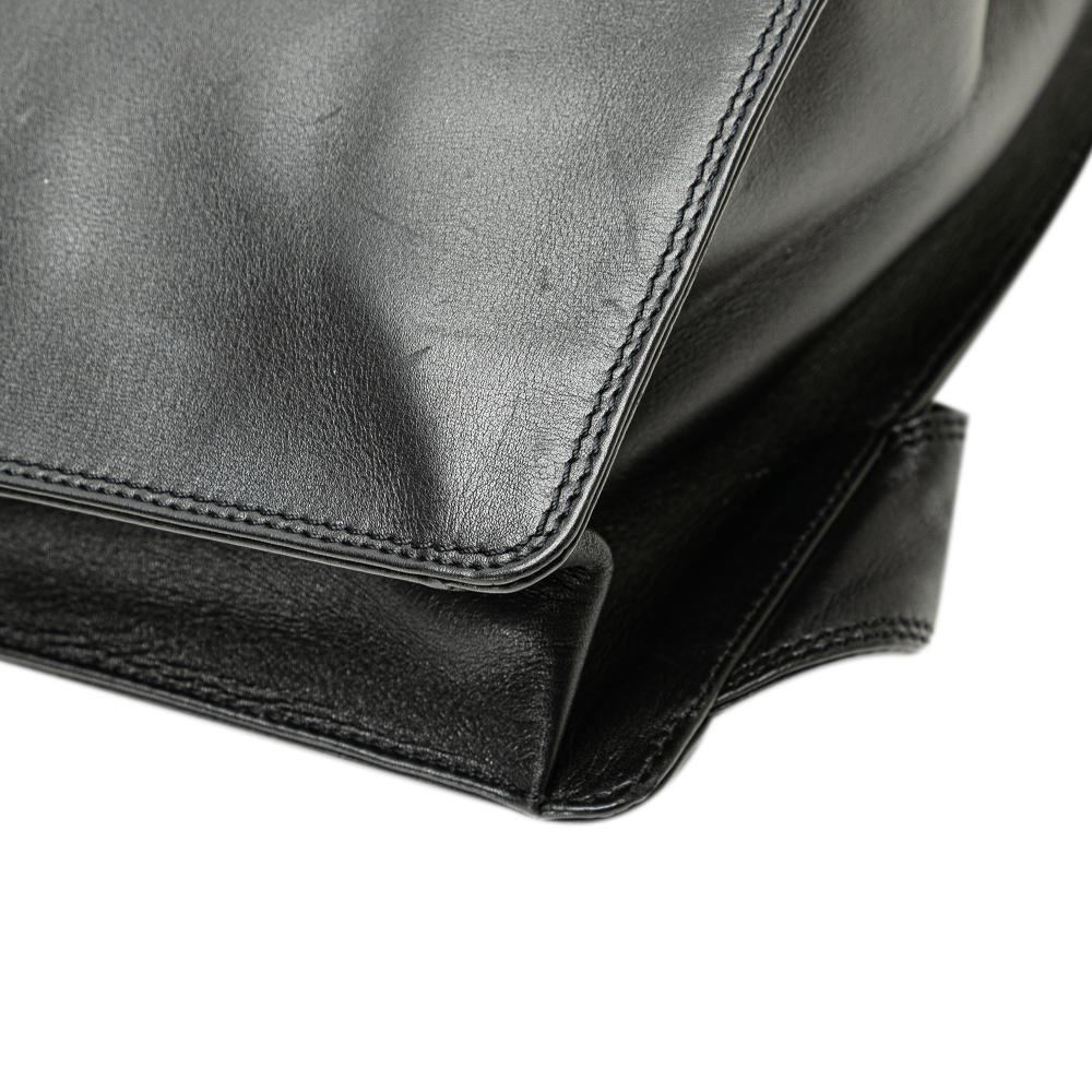 Black Leather Chanel Backpack