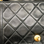 Black Leather Chanel Shoulder Bag