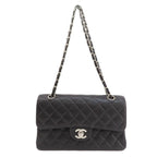 Black Leather Chanel Shoulder Bag