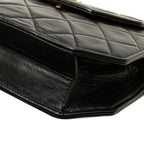 Black Leather Chanel Flap Bag