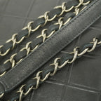 Black Leather Chanel Shoulder Bag