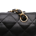 Black Leather Chanel Flap Bag