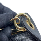 Black Leather Chanel Shoulder Bag
