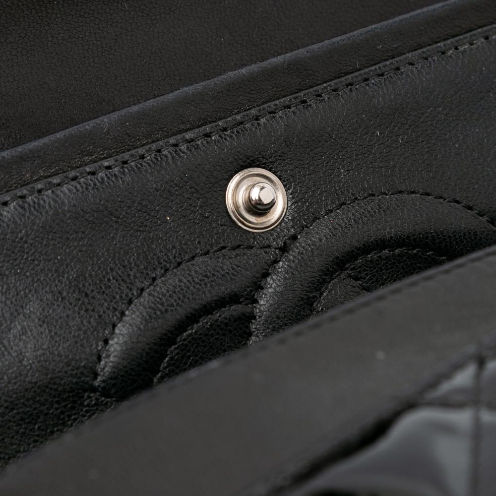 Black Leather Chanel Flap Bag