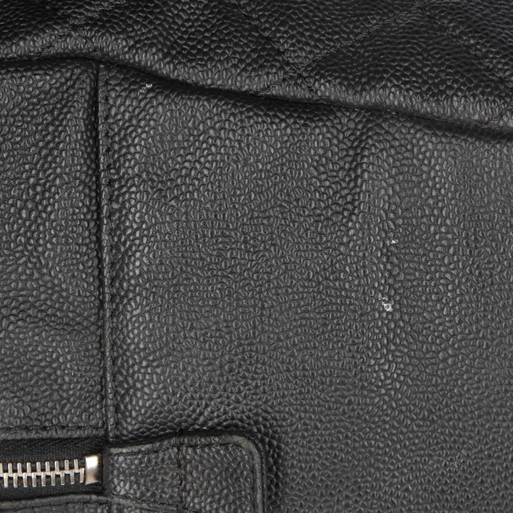 Black Leather Chanel Shoulder Bag