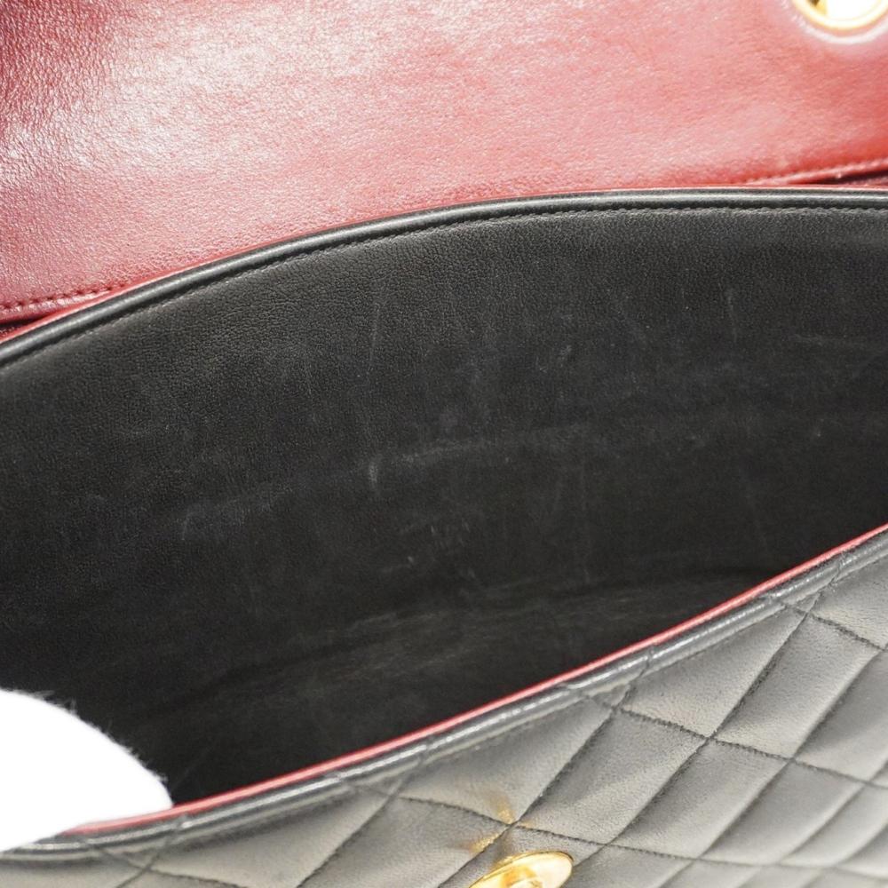 Black Leather Chanel Shoulder Bag