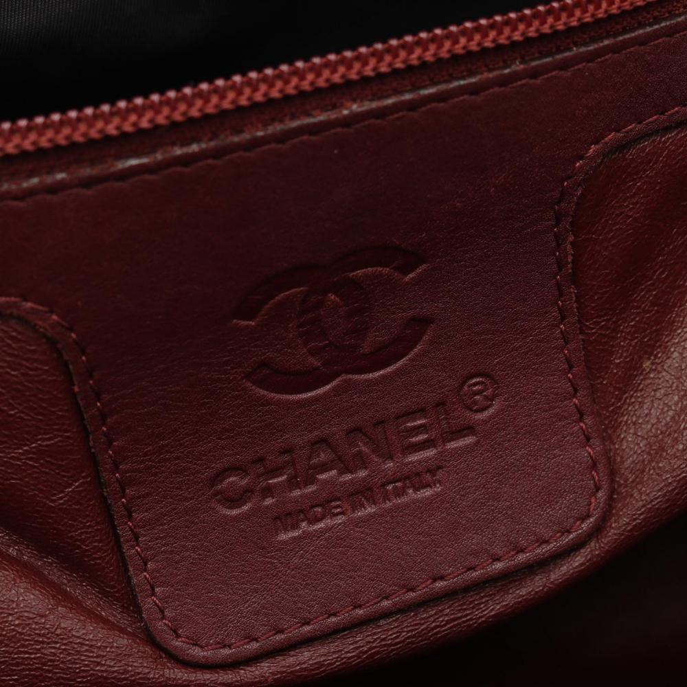 Black Leather Chanel Backpack