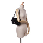 Black Leather Chanel Flap Bag