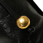 Black Leather Chanel Flap Bag