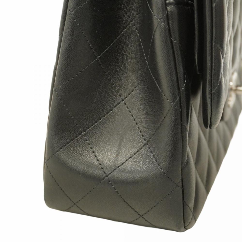 Black Leather Chanel Flap Bag