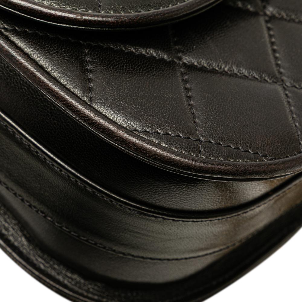 Black Leather Chanel Flap Bag