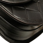 Black Leather Chanel Flap Bag