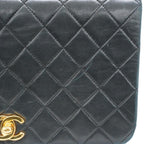 Black Leather Chanel Shoulder Bag
